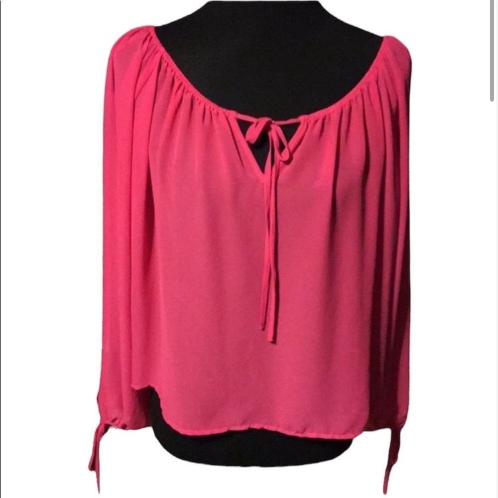 H&M sheer long sleeve top. Open sleeve. Size 8.